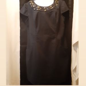 Dress Barn  denim chambray embellished dress